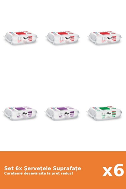 Sleepy Set of 6 Sleepy Surface Wipes: Classic, White Soap