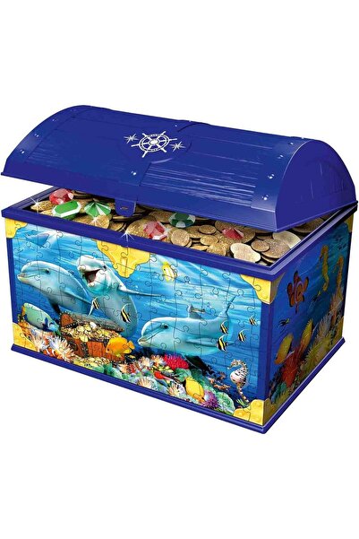 RAVENSBURGER 3D Puzzle With 216 Pieces - Treasure Box With Animals (Ravensbur...