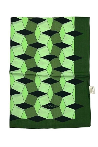 Imannoor Шарф з віскози - Зигзагоподібний візерунок - Зелений