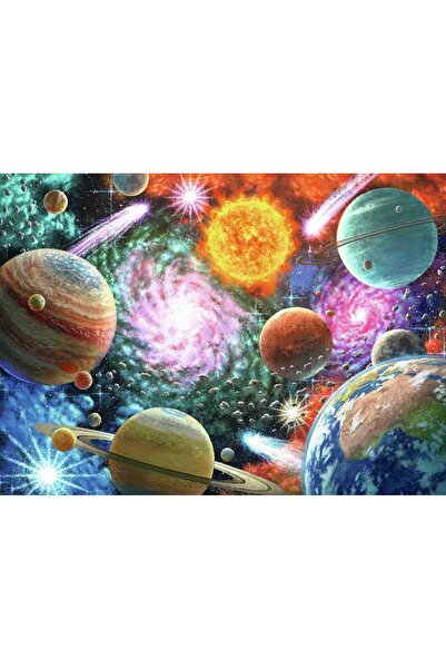 RAVENSBURGER Puzzle 100 Piese - Planetele Sistemului Solar (Ravensburger-13346)