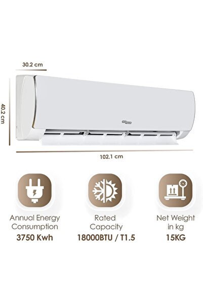 SUPER GENERAL 1.5 Ton Split Air Conditioner with Hot and Cool Function,KSGS18...