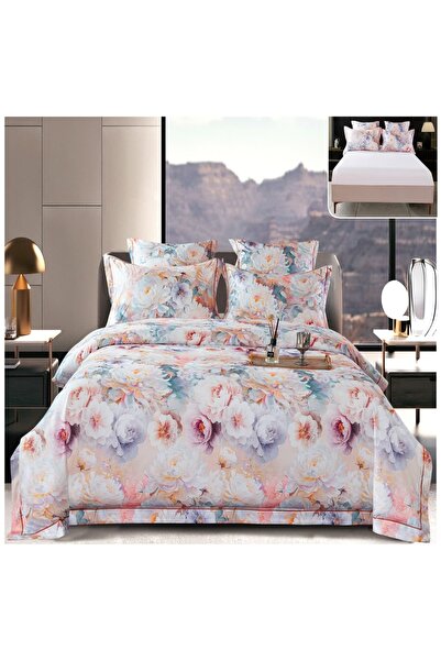 Casa Pucioasa Duvet Cover Set Set - 6 Pieces (PUCIOASA), Thick Satin with Str...