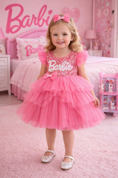 Uğur bebe Barbie cu model cu paiete, în straturi, set de tul piese, cu catara...