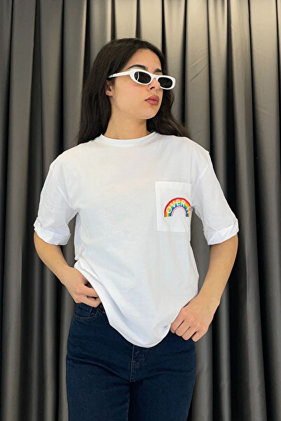 Volumex تي شيرت تيك بجيوب بيسك - أبيض أبيض