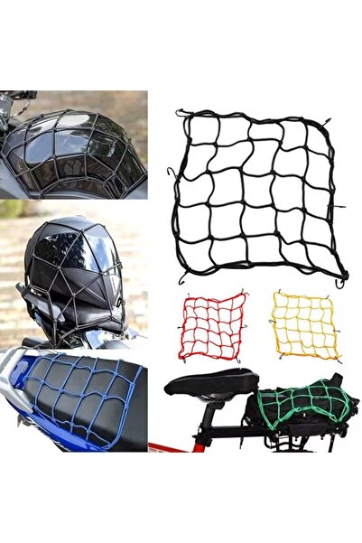 MOTORKİT MK MOTOSİKLET KASK FİLESİ [ AHTAPOT ] KIRMIZI 6 KANCALI 35 x 35 cm