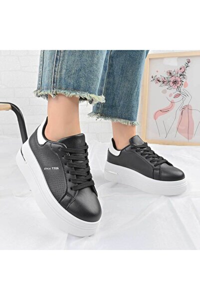 Tmall Pantofi sport pentru femei, piele, D1476, negru