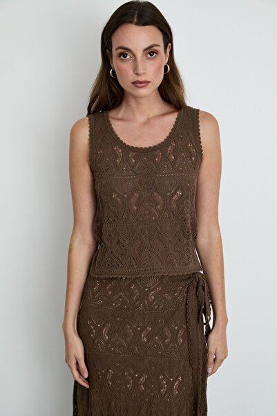 Serianno Organik Pamuk Karışımlı Ajurlu Atlet