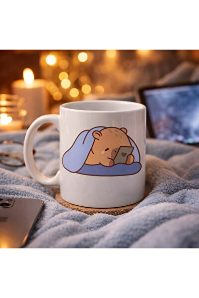 sylar Sleeping Capybara Design Porcelain Mug Model 104 – Cute Pattern with Ph...