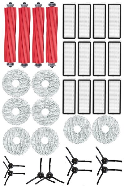 Rovexa Συμβατό κιτ Roborock Q Revo S με μαύρη πλαϊνή βούρτσα για 12 μήνες χρήσης