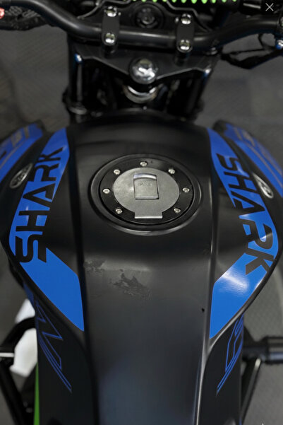 Banxtre Blue Color Tank Cord Sticker (Right and Left) for Arora Shark 125