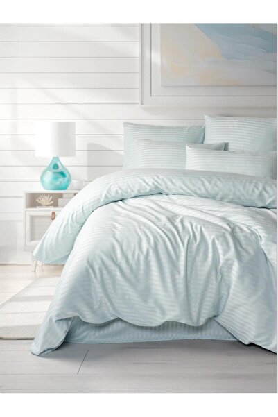 Madame Cotton Cotton Satin Single Duvet Cover Set with Elasticated Sheets (93...