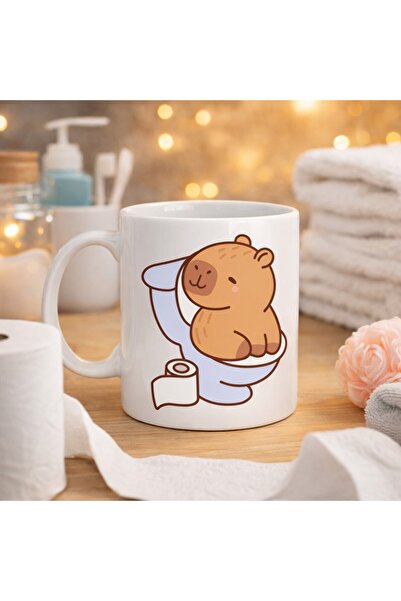 sylar Funny Capybara Toilet Design Porcelain Mug Model 105 – Fun Coffee Cup, ...