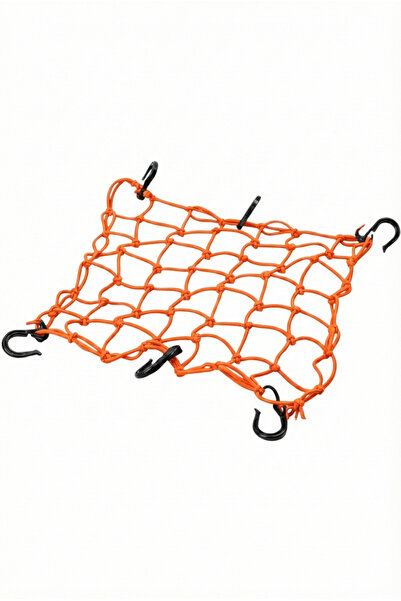 MOTORKİT MK MOTOSİKLET KASK FİLESİ [ AHTAPOT ] TURUNCU 6 KANCALI 35 x 35 cm