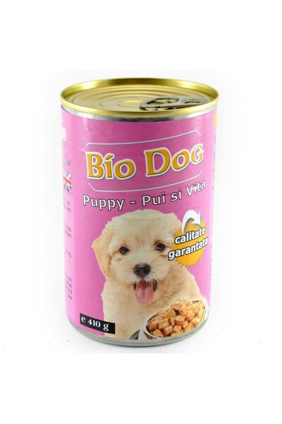 Biodog HRANA UMEDA PENTRU CAINI PUPPY PUI/VITA 410GR (24BUC/BAX)