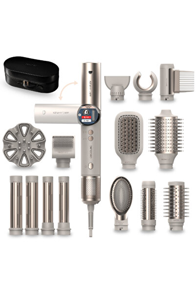 CECOTEC AirGlam 14in1 Flex Champagne Saç Şekillendirme Seti