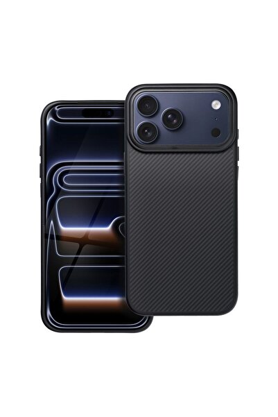 OEM Husa pentru Apple iPhone 17 Pro Max, MagSafe, Carbon Elite, Negru