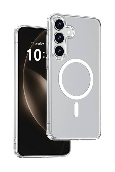 VERTEK Husa de protectie tip MagSafe pentru Samsung Galaxy S24, Transparent