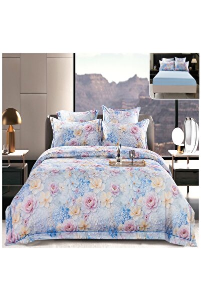 Casa Pucioasa Duvet Cover Set Set - 6 Pieces (PUCIOASA), Thick Satin with Str...