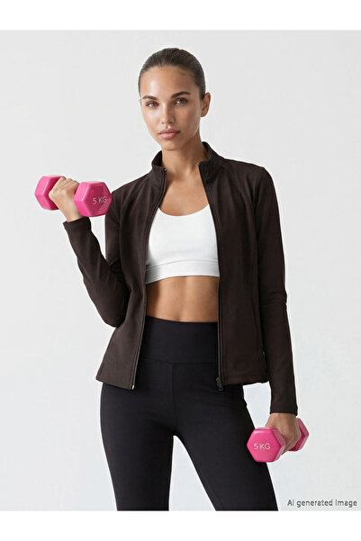 LC Waikiki Hanorac maro pentru femei, cu fermoar și detalii interconectate