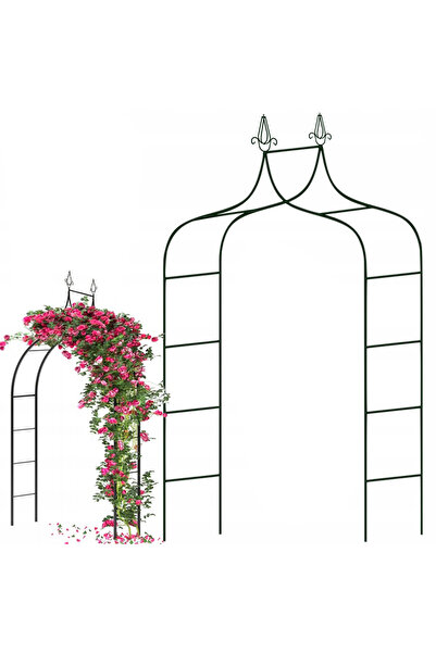 zola Двуспален метална градинска арка, стомана, за увивни цветя, 150 x 38,5 x...