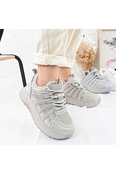 Tmall Women's Sports Shoes,With Mesh Inserts, D1475, Khaki with Pink