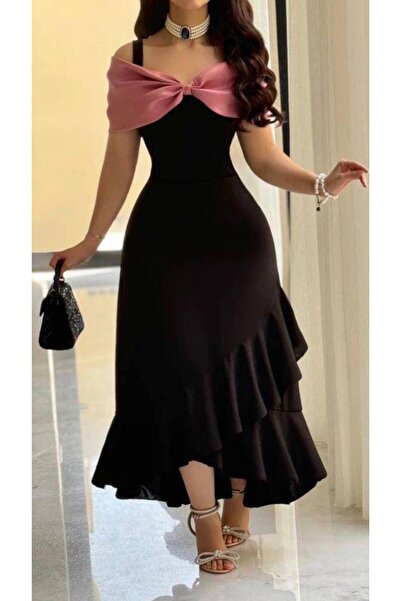 SAHRA-TALA soft black dress