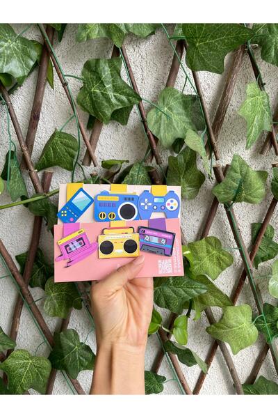 tinystoriestr Magnetic Bookmarks - 90S Themed 6 Pieces - Magnetic Bookmark Pa...