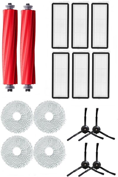 Rovexa Roborock Q Revo S Συμβατό κιτ 6 μηνών διάρκειας ζωής με μαύρη πλαϊνή β...