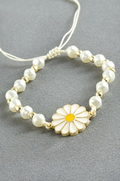 ZERO LAND Nrzsnt Daisy Pearl Bracelet (181435) - White
