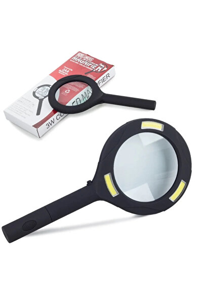 Epilons عدسة مكبرة محمولة باليد مع -3 مصابيح LED 250 لومن عدسة مكبرة بالضوء ا...