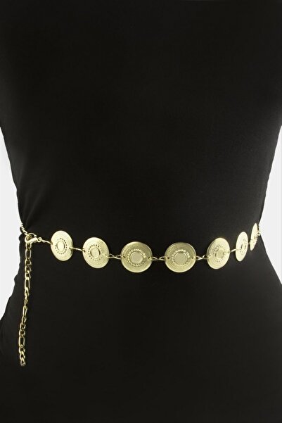 ZERO LAND Nrzsnt Dotted Metal Chain Belt (181418) - Yellow