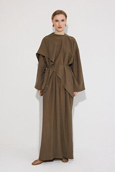 Touché Privé طقم بنطلون تونيك ياقة شال قطعة مكون من قطعتين