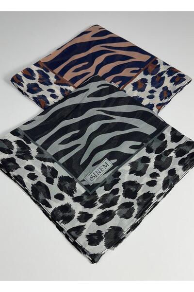 Sinem Eșarfă cu model zebră indiană, pachet de 2 -6293-02