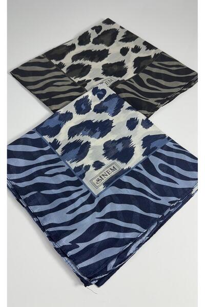 Sinem İndia L Leopard Printed 2-Pack Scarf -6294-19
