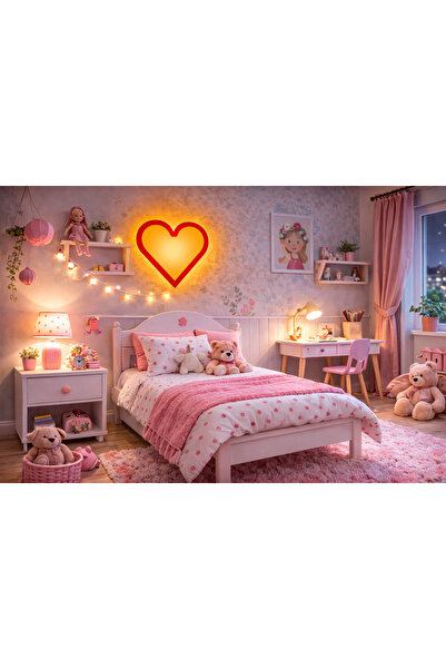 Sun Aplik مصباح حائط LED على شكل قلب 29x28x5