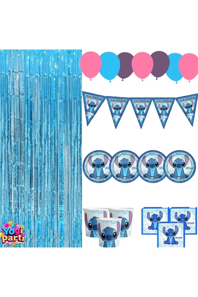 Yogi parti Stitch Doğum Günü Parti Seti 8 Kişilik