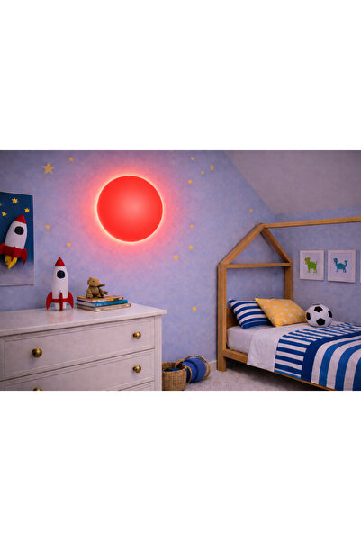 Sun Aplik مصباح حائط LED دائري 25x25x5 سم