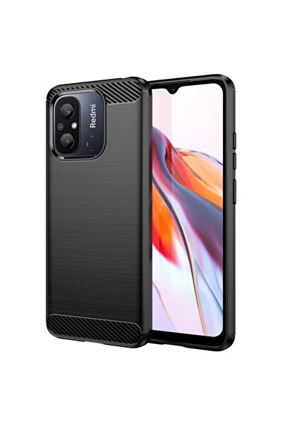 Techsuit Case for Xiaomi Redmi 12C - Carbon Silicone - Black