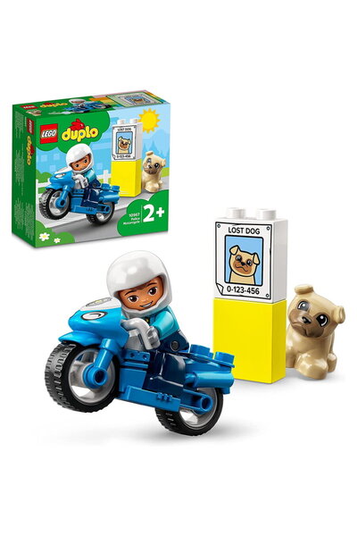 LEGO DUPLO - Motocicleta de politie pentru salvare 10967, 5 piese