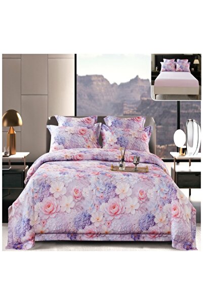 Casa Pucioasa Duvet Cover Set Set - 6 Pieces (PUCIOASA), Thick Satin with Str...
