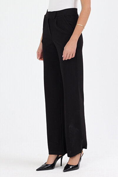 Geco حذاء نسائي عالي الجودة قماش قابل للتمدد بشريط فيلكرو أسود بنطلون واسع ال...