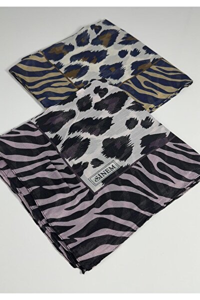 Sinem İndia L Leopard Printed 2-Pack Scarf -6294-04