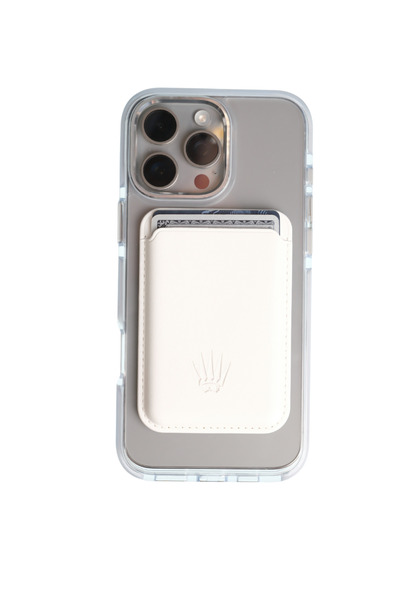 WATCHOFROYAL غطاء سيليكون لآيفون 16 برو، غلاف أبيض شفاف مع خاصية مغناطيسية، غ...