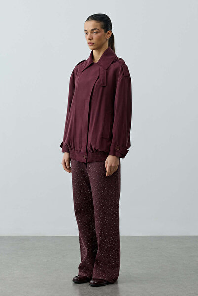 Fahhar Trabilla Tensel Ceket Mürdüm