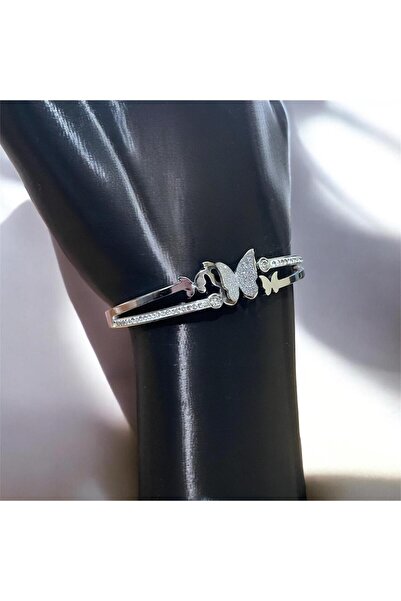 ELZEMORA Kelebekli Çelik Kelepçe Bileklik