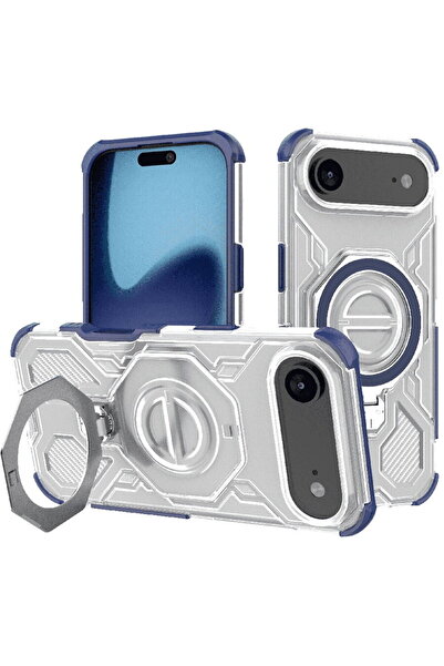 Techsuit Husa pentru iPhone 17 Air - Carbon Shield PRO - Blue Transparent