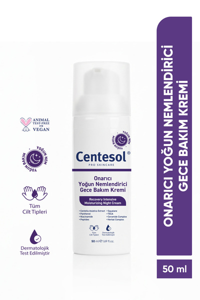 CENTESOL Onarıcı Yoğun Nemlendirici Gece Bakım Kremi Bariyer Güçlendirici Bes...