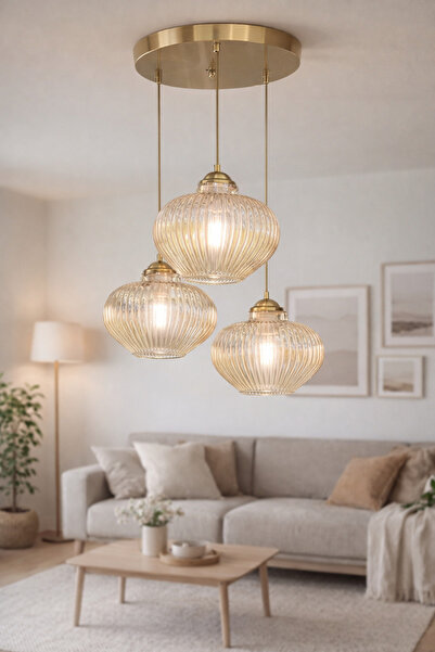 MINIMAL ETICARET VE BILGI TEKNOLOJILERI Ellipse TRİO Gold Chrome Plafonyer Ca...