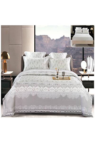 Casa Pucioasa Duvet Cover Set Set - 6 Pieces (PUCIOASA), Thick Satin with Str...