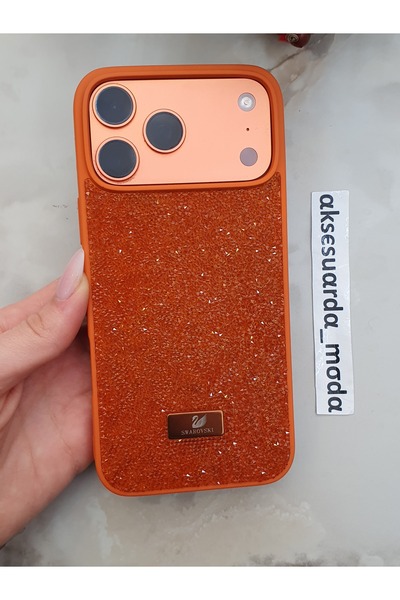 ZB Aksesuarda Moda iPhone 17 Pro Max Compatible Swarovski Stone Luxury Brande...